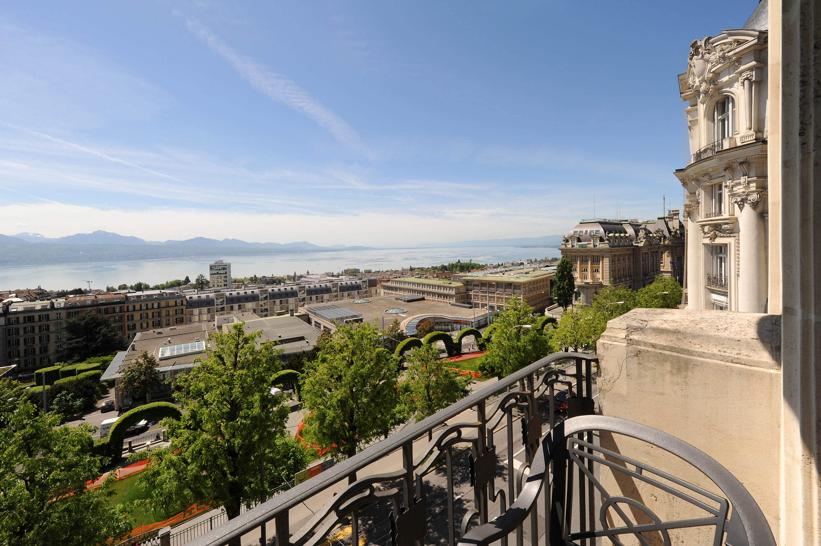 Vue sur le Lac Léman à l'Hôtel de la Paix Hôtel 4 étoiles à Lausanne en Suisse